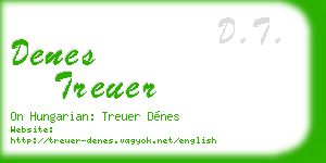 denes treuer business card